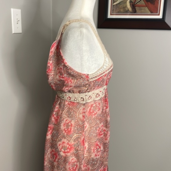 Free People Native Rose High Low Dress Size 0 Boho Crochet Lace Floral Festival - Picture 4 of 7
